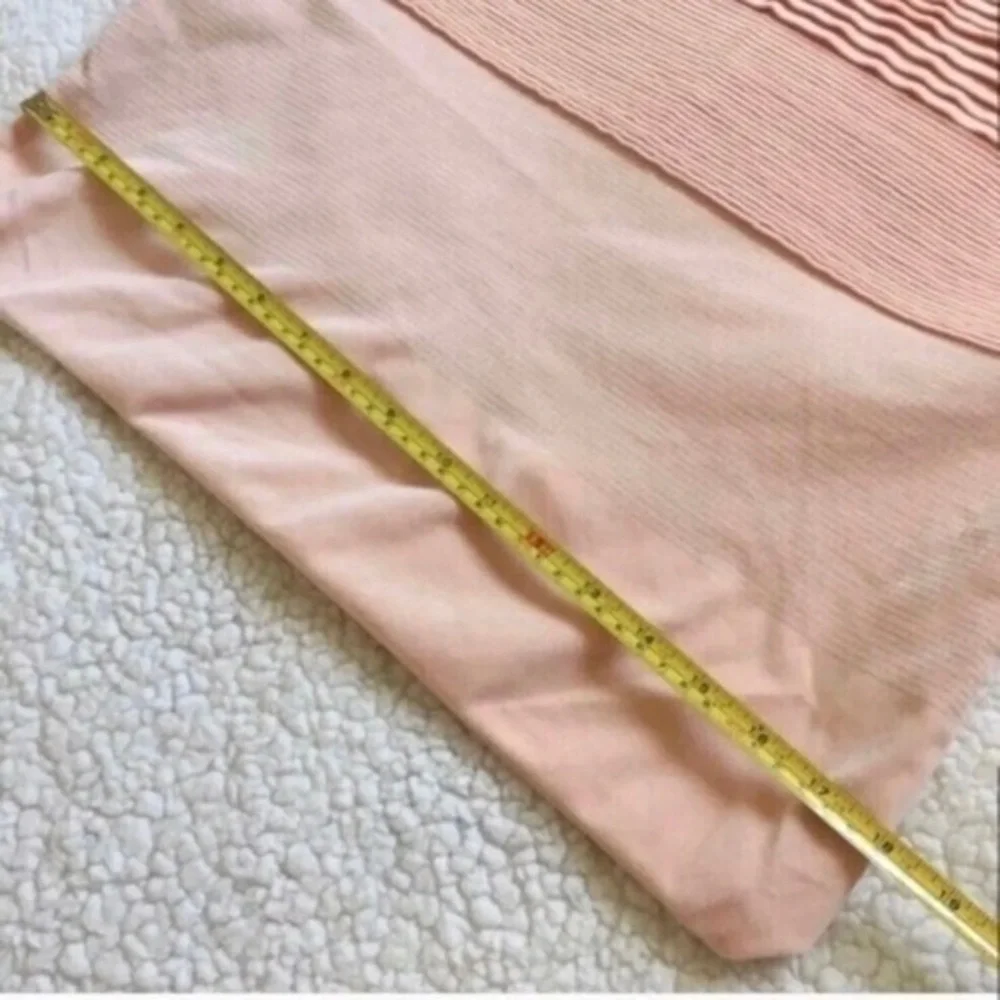 SOFT SQUARE PEACH PILLOW CASE WITH METALLIC SHIMMER DETAIL AND TINY RUFFLES
